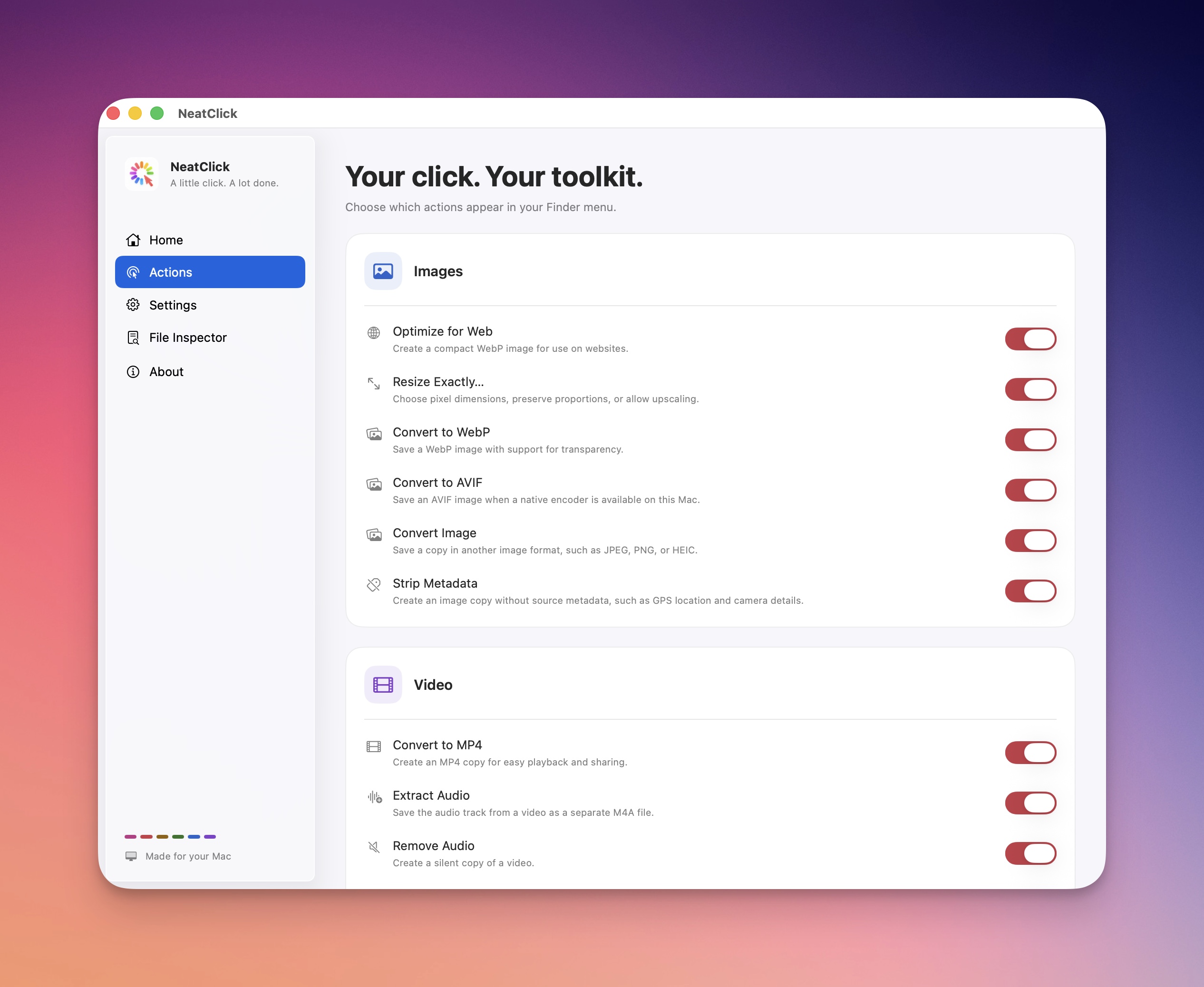NeatClick screenshot