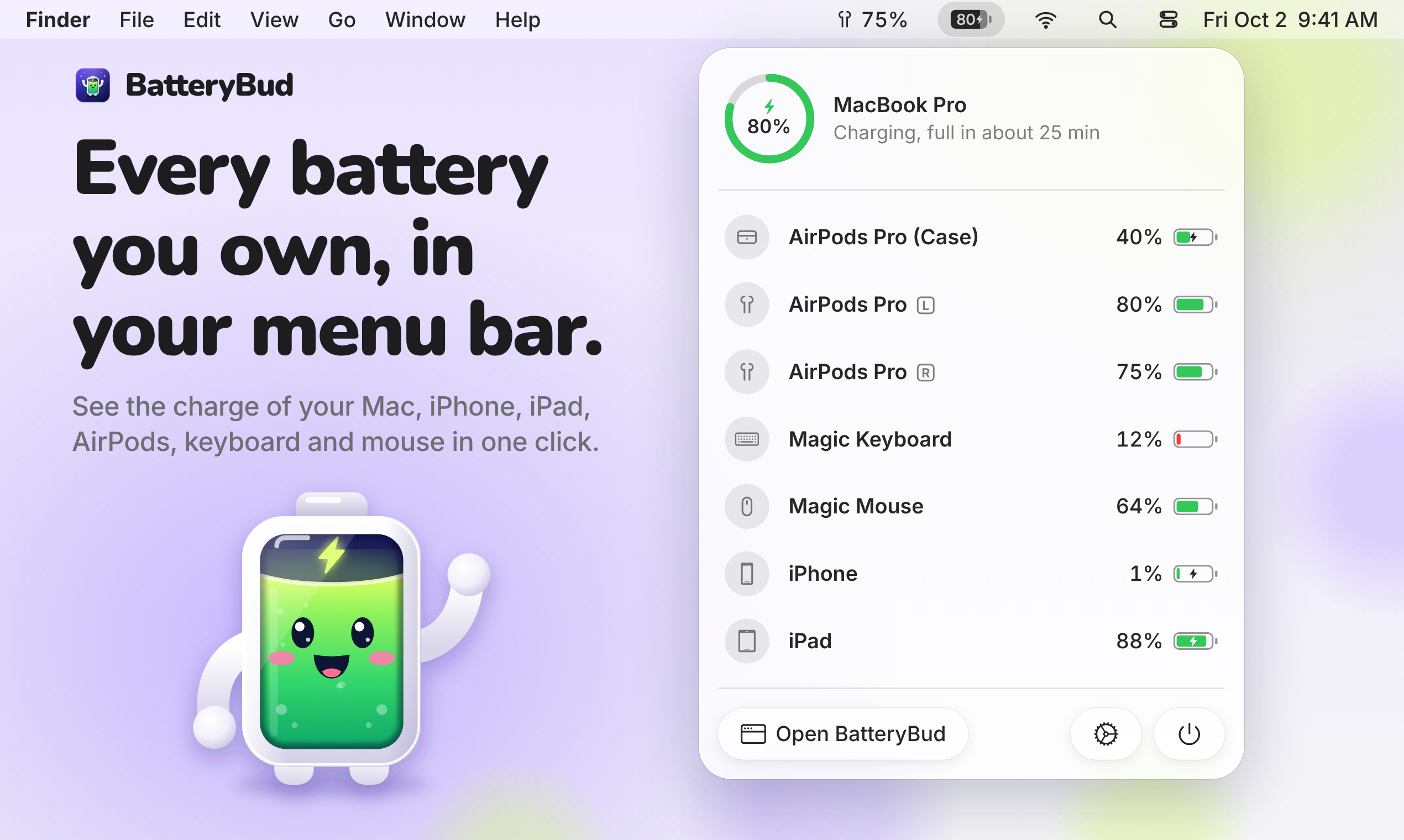 BatteryBud screenshot 1